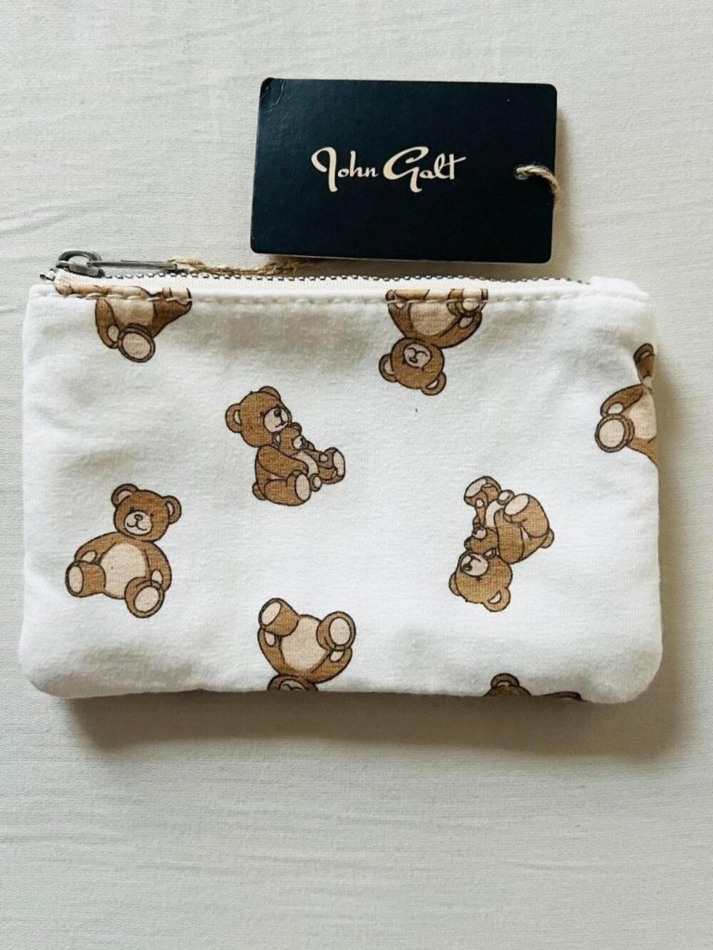 BNWT Brandy Melville-John Galt Cute Brown Teddy Bears Coin Purse-Pouch